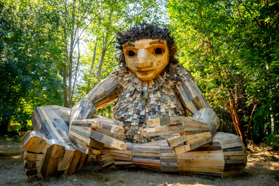 Thomas Dambo troll sculpture on Bainbridge Island