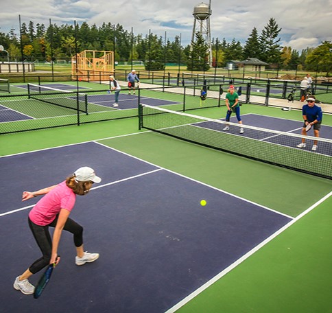Founders Court pickleball courts on Bainbridge Island